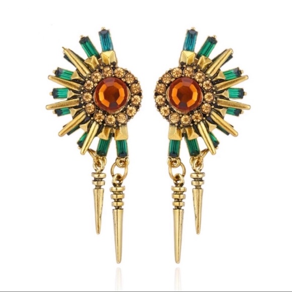 Jewelry - Multi Color Tassel Statement Earrings